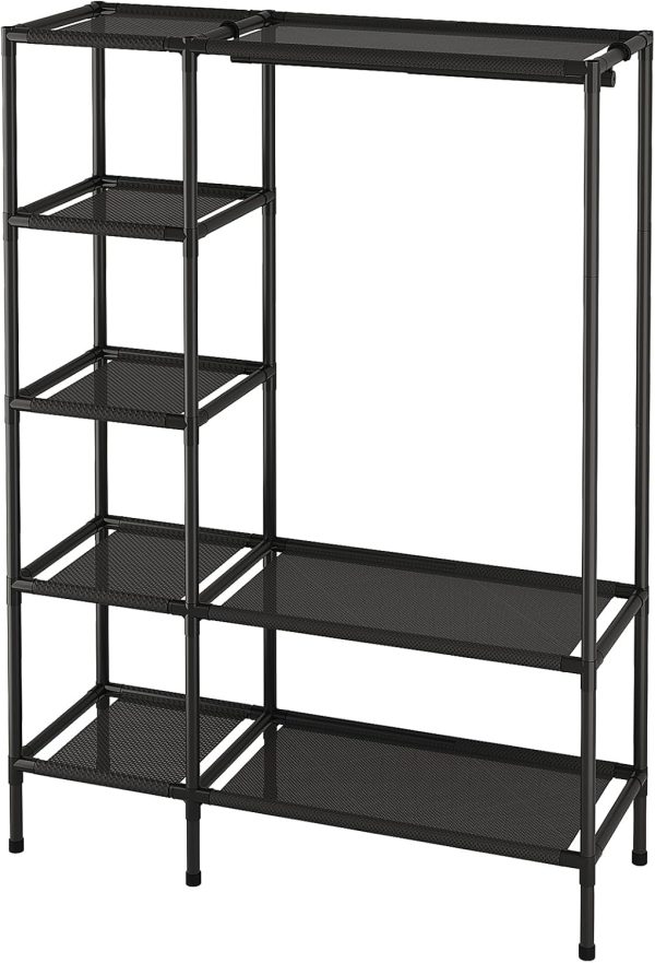 Dttwacoyh Portable Wardrobe Closet with Multi-Functional Segmentation, Large Capacity，50.2W x 17.5D x 70.8H inches，Metal Closet, Suitable for Bedroom,Checkroom, Living Room，Black - Image 7