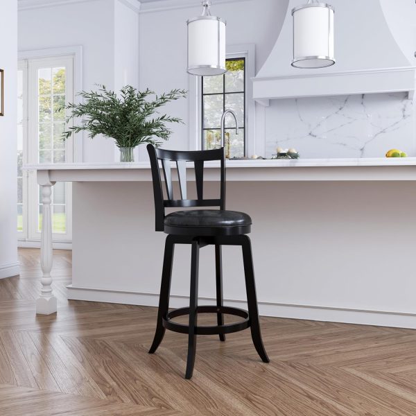 Hillsdale Presque Isle Swivel Stool, Counter Height, Black - Image 2